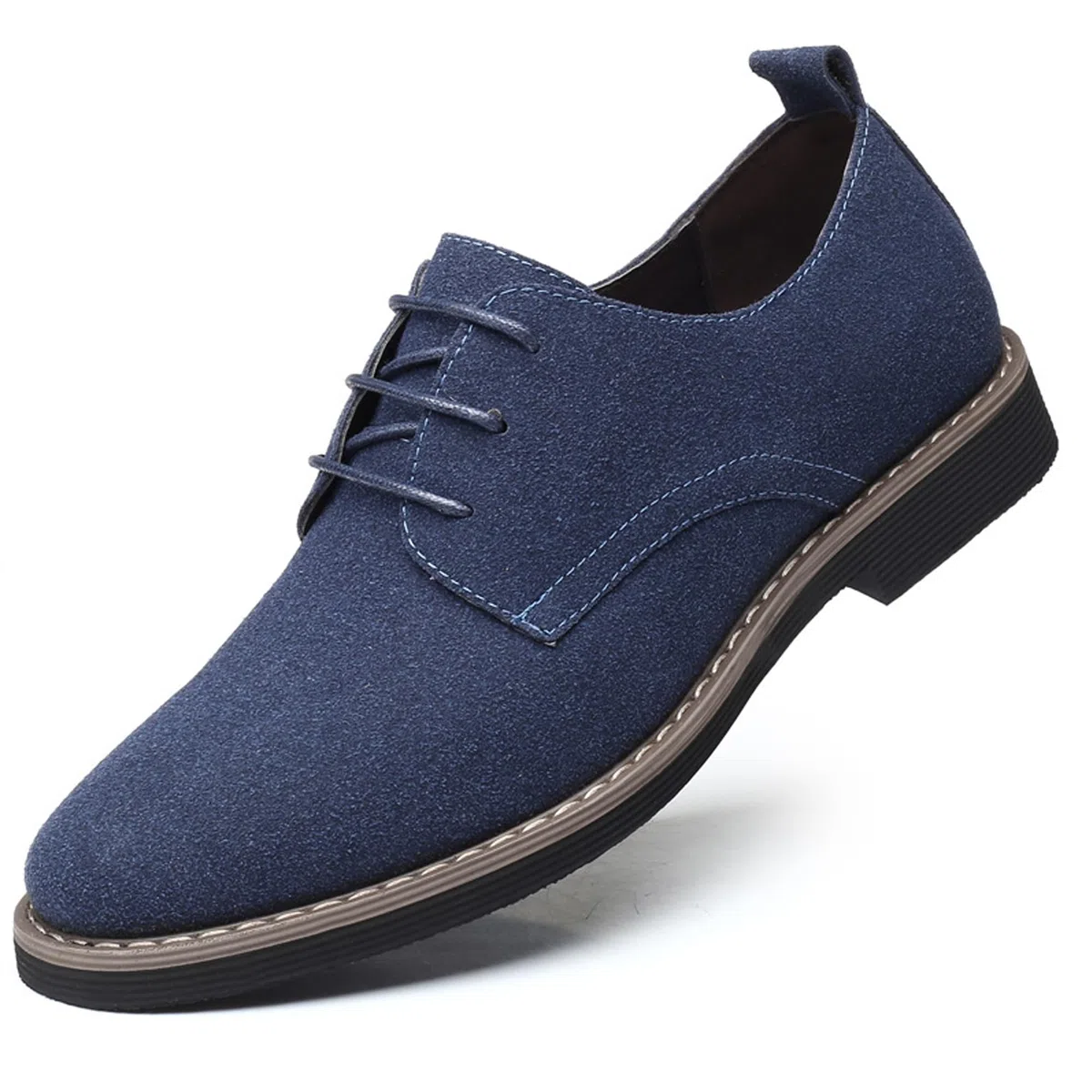 Invernali ElegantiScarpe da Uomo Stringate Classiche in Pelle Scamosciata da Uomo Scarpe Basse in Velluto Oxford Traspiranti da Lavoro Britanniche