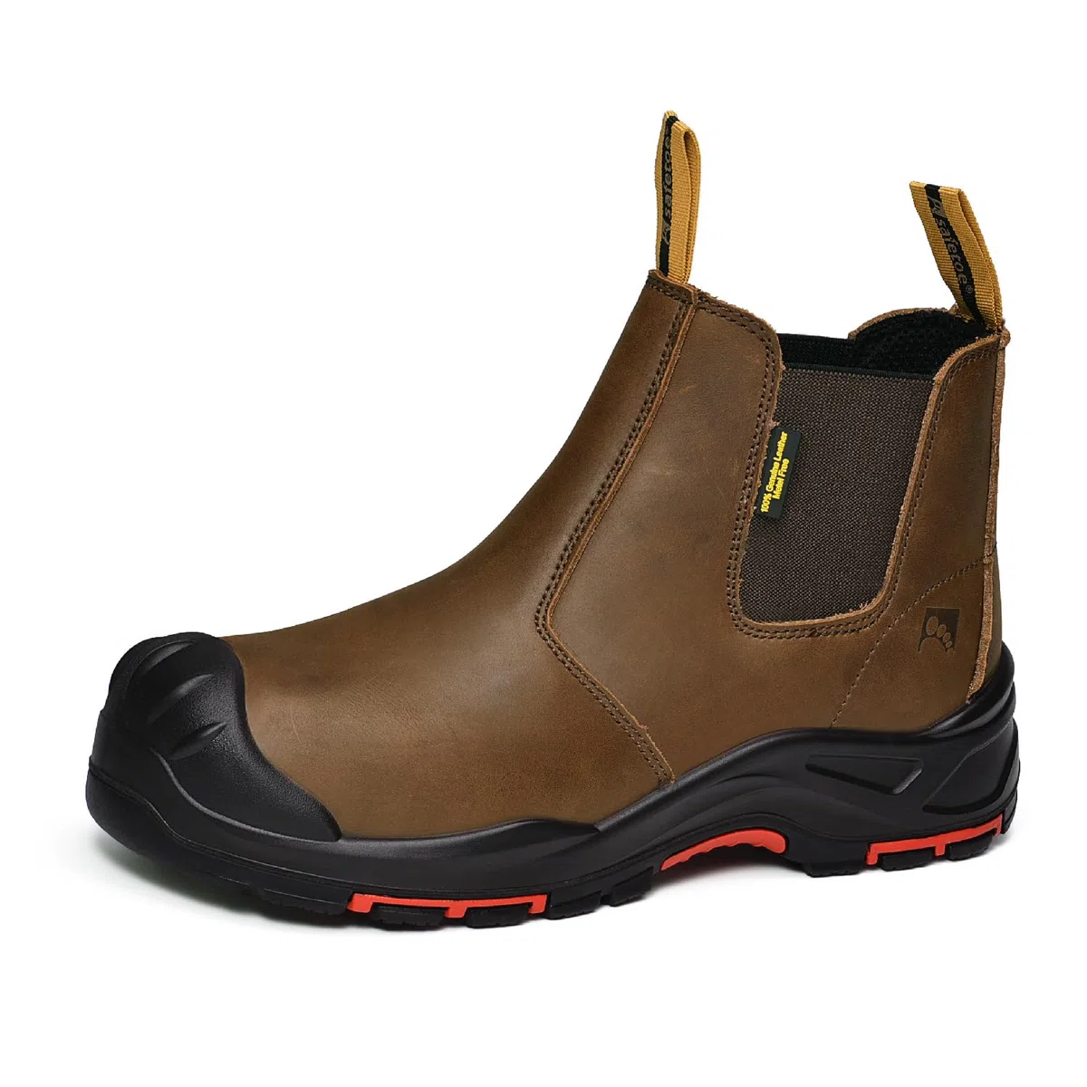 Safetoe M-8025NBO - Stivali antinfortunistici da uomo, larghi, aderenti, con punta in composito, antistatici, impermeabili, in pelle bovina resistente, anti-chiodo, antiscivolo, suola in gomma Pu S3