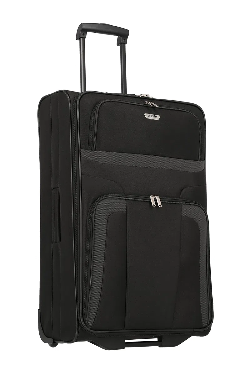 paklite Valigia da viaggio con 2 ruote, grande valigia con rotelle, ORLANDO, trolley classico in softshell dal design senza tempo, 73 cm, 80 L