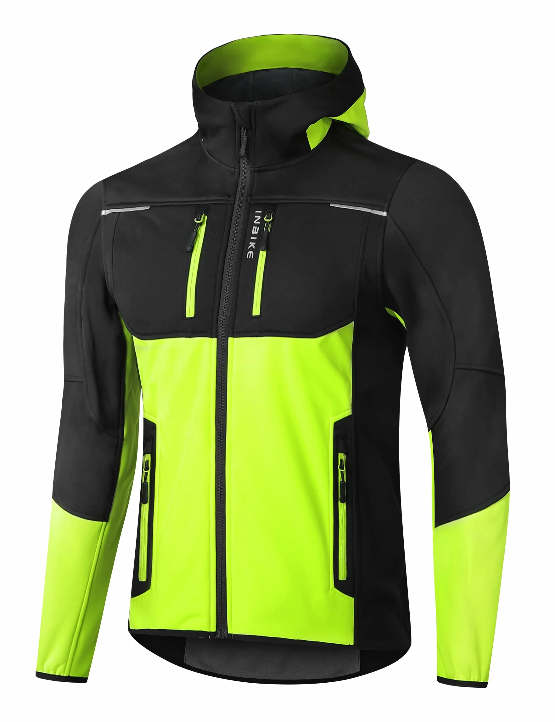 INBIKE Giacca Softshell Uomo Invernale Giacca Ciclismo Uomo Invernale Impermeabile Giacca Trekking Corsa Running Bici Running Bicicletta