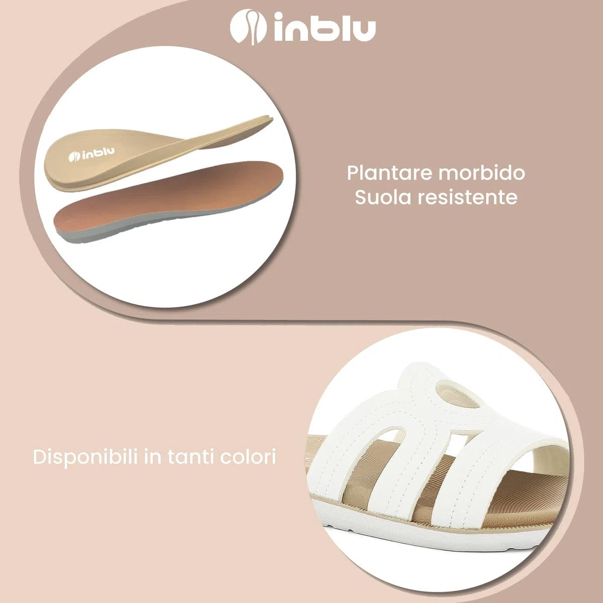 inblu Ciabatte Donna Multifascia Con Suola Dual Density CiabatteDonna