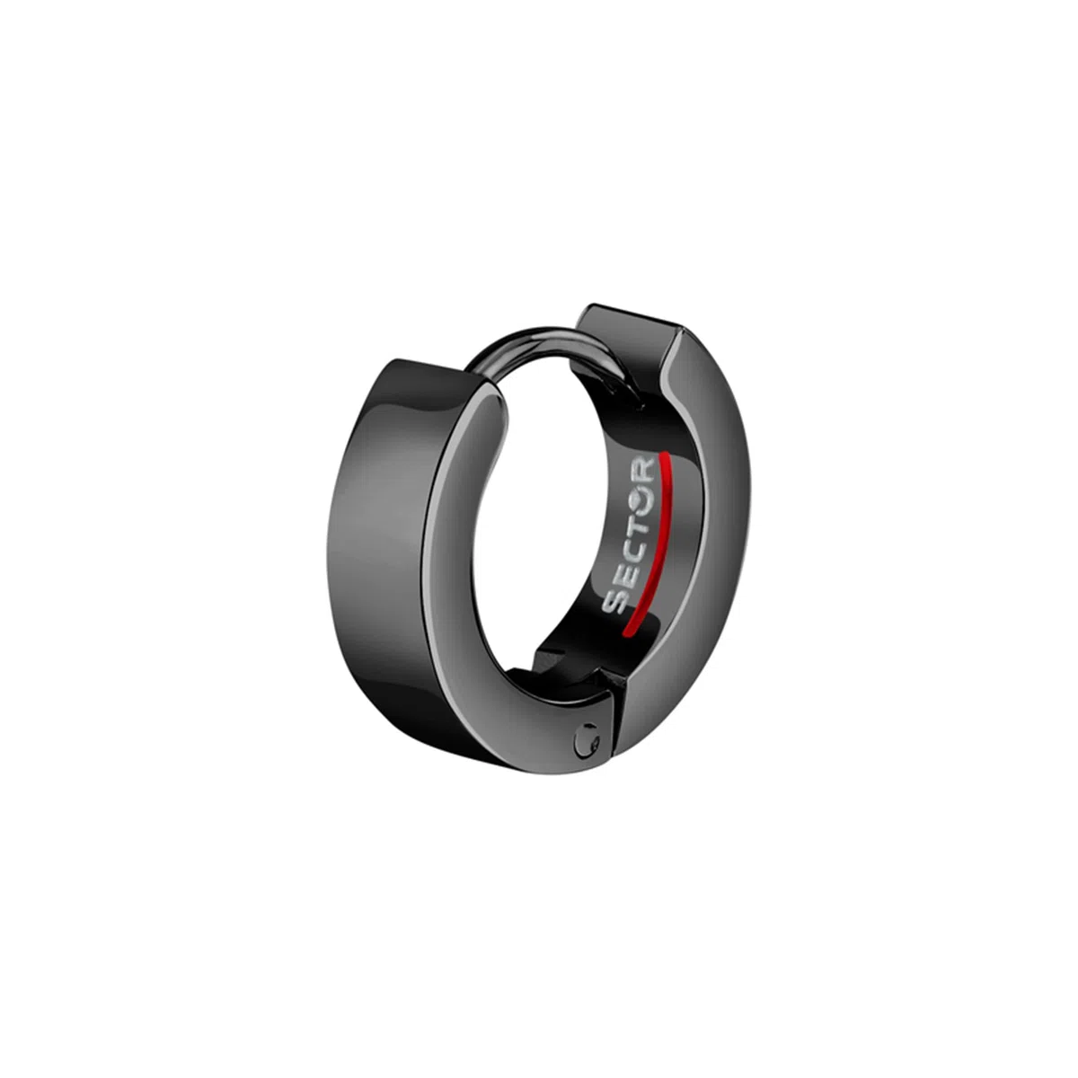 Sector No Limits Row Mono Orecchino Uomo Acciaio Smalto IP Nero SACX24