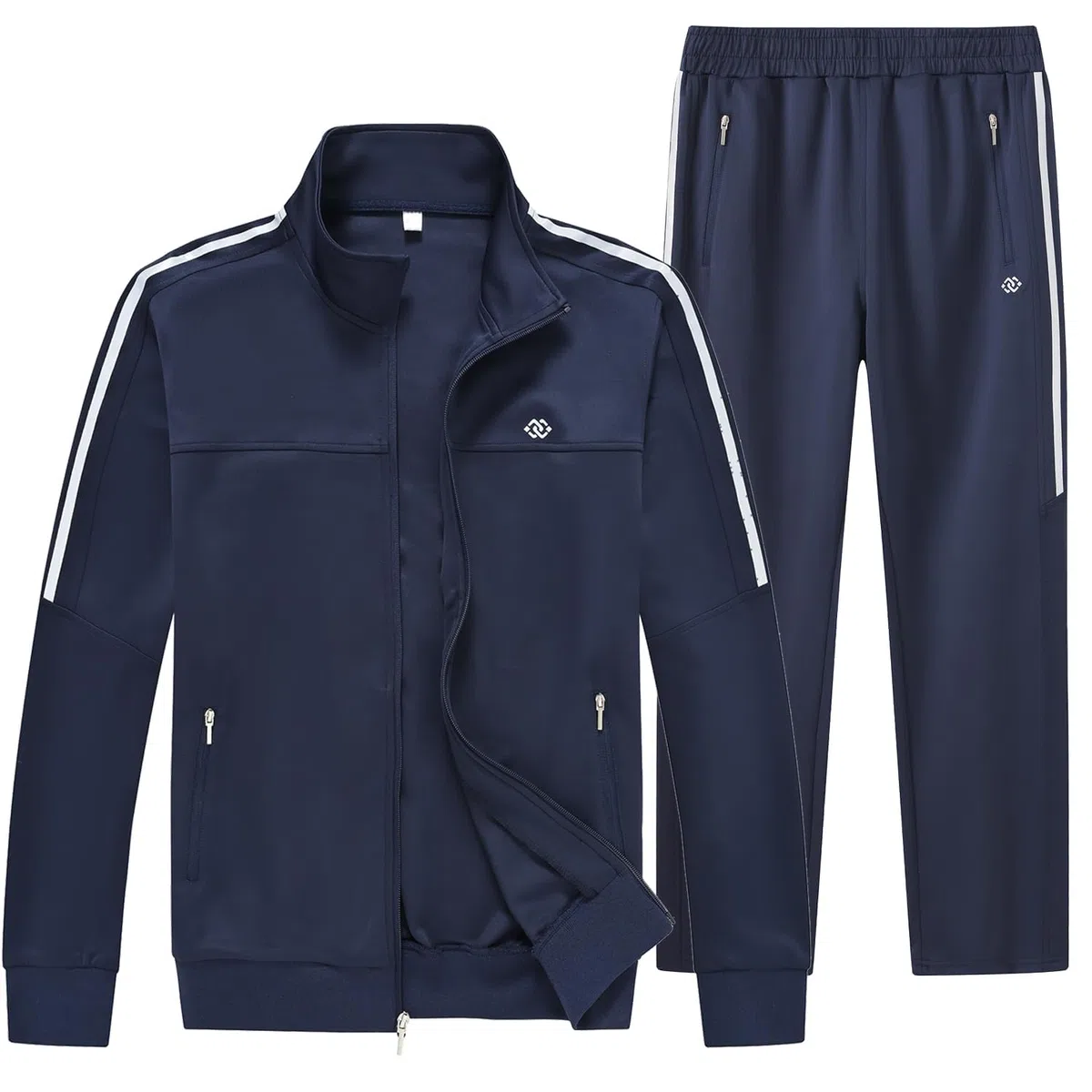 MoFiz Tuta da uomo Set Full Zip Running Sweatsuit per uomo manica lunga causale 2 pezzi abiti da jogging