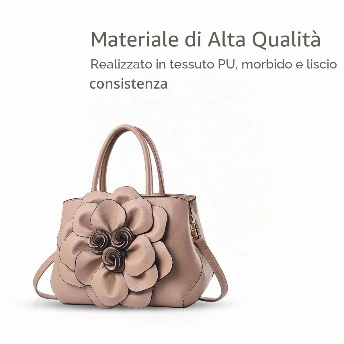 NICOLE & DORIS Borsa donna alla moda a fiori Borsa a mano Borsa a tracolla elegante borsa messenger Borse Tote in PU Pelle