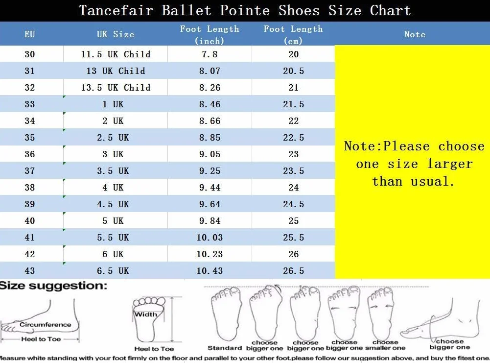 Scarpette da Danza Classica Pointe Scarpe da Danza Balletto Scarpe da Ballo Punta in Raso con Nastro Cucito e puntali in Silicone per Ragazze da Donna