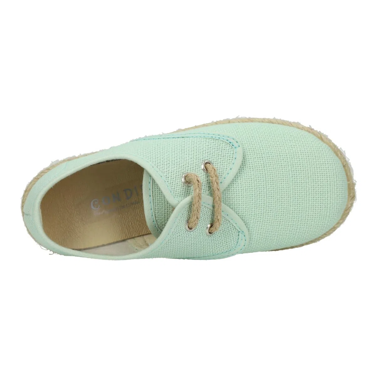 Scarpe in Tela per Bambino Espadrillas Salvia Suola in Sparto e Soletta in Pelle MADE IN SPAIN 267/L