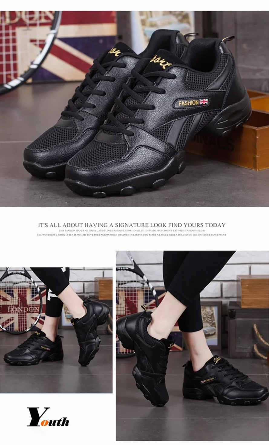Scarpe da Ballo Latino Uomo Pelle Classiche Danza Sneaker Sala Jazz