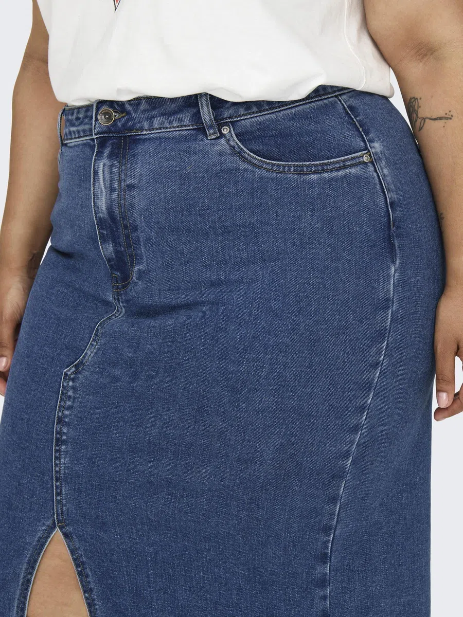 ONLY Carmakoma Carsiri Front Slit Skirt DNM Gua Noos Gonna Donna (Pacco da 1)