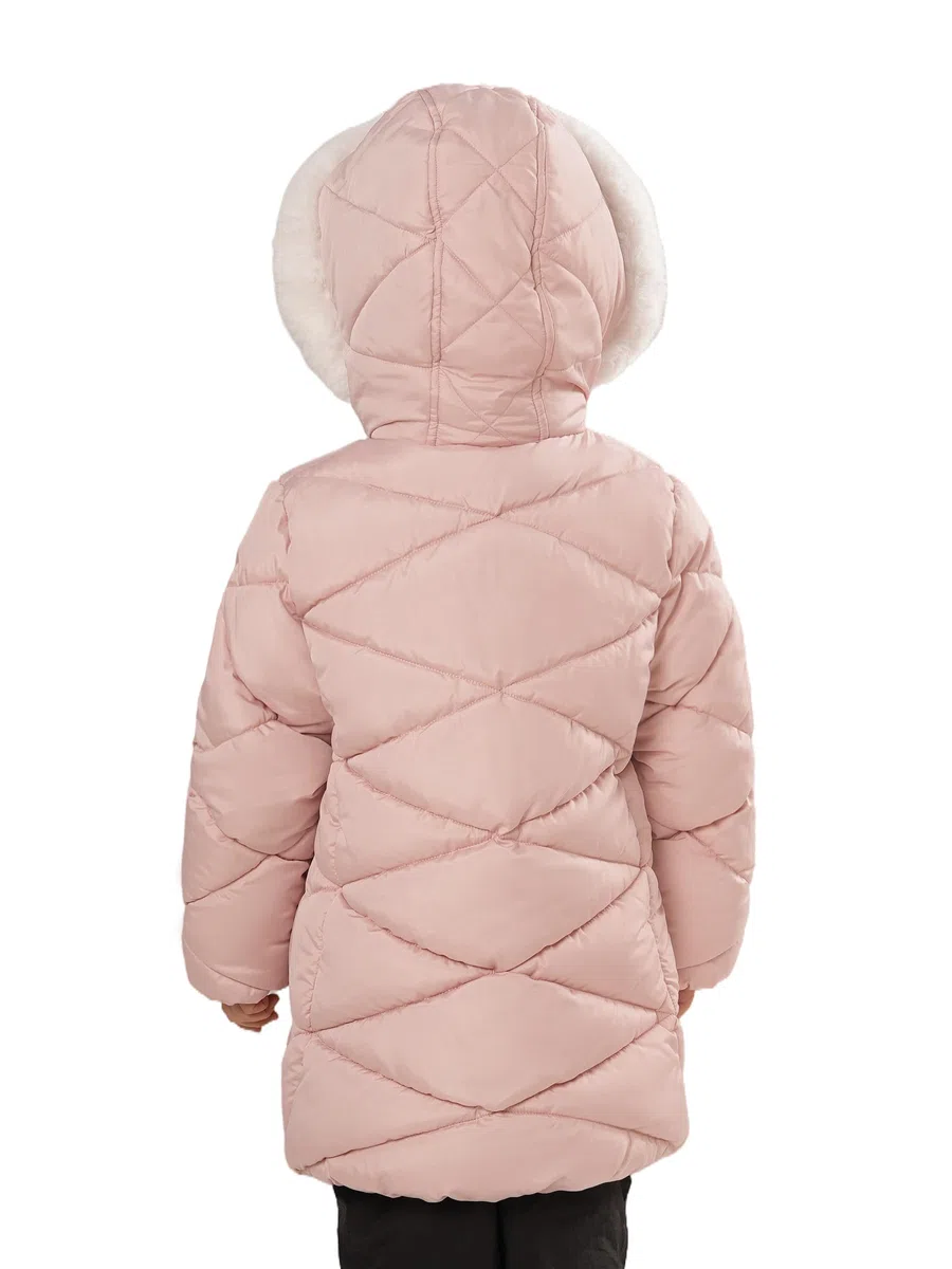 SOLOCOTE Cappotti invernali per ragazze con cappuccio Sherpa foderato giacca leggera spessa calda gonfia impermeabile antivento in cotone lucido giacche