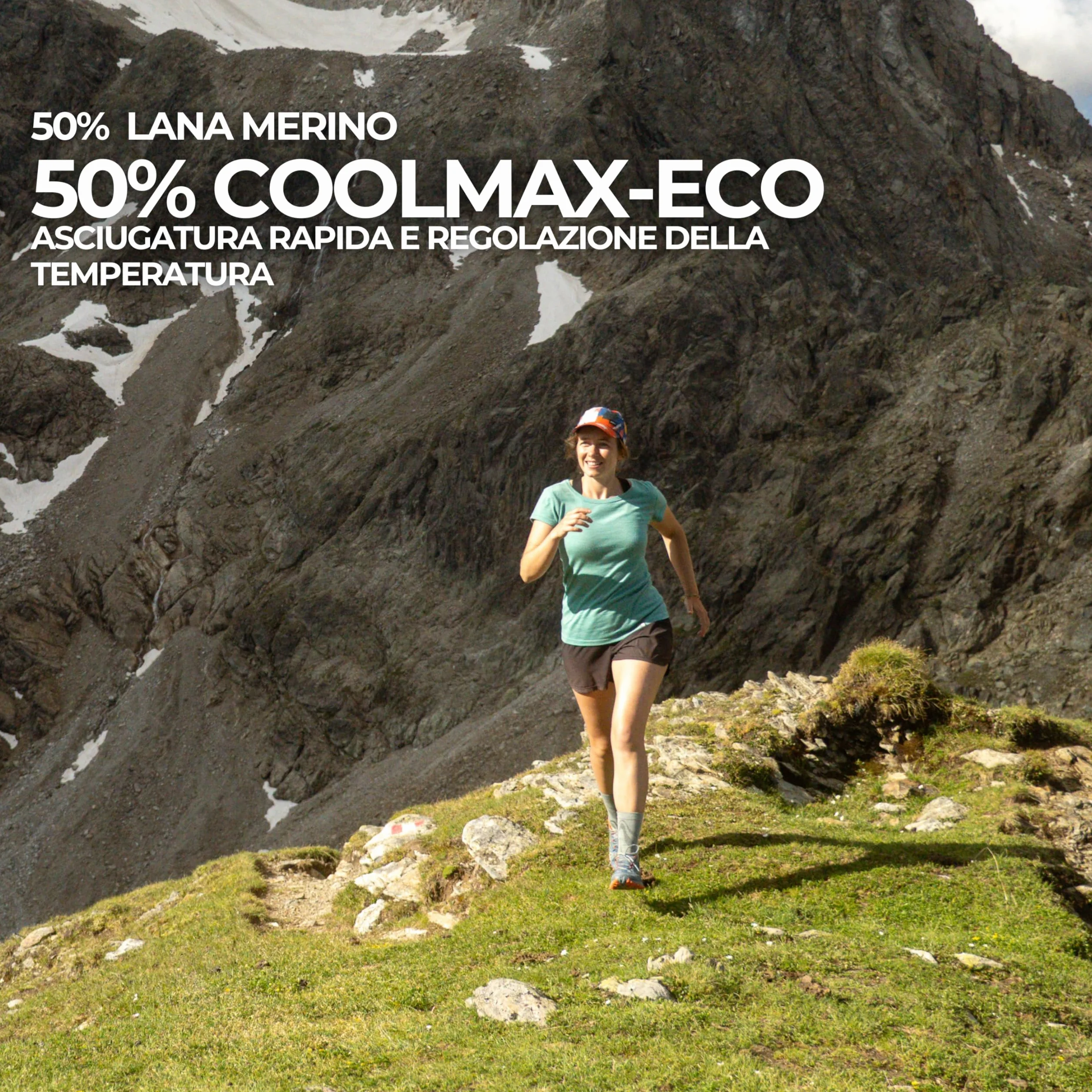 ALPIN LOACKER Coolmax - Maglietta da Donna in Lana Merino a Maniche Corte, 150 g/m2, Traspirante, ad Asciugatura Rapida e Fresca, Maglietta Termica in Lana Merino