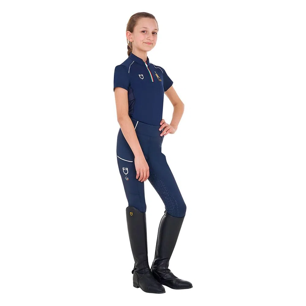 Fise Technical Training Zip Junior Short Sleeve Polo 10 Years