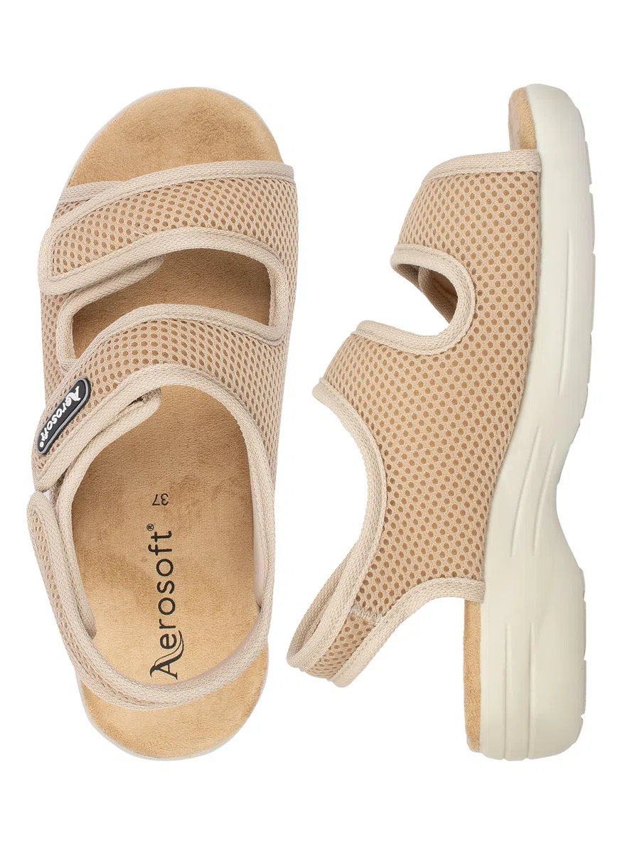 Aerosoft Sandali stretch 18 riabilitazione uomo donna – aperto con chiusura in sul tallone, antiscivolo