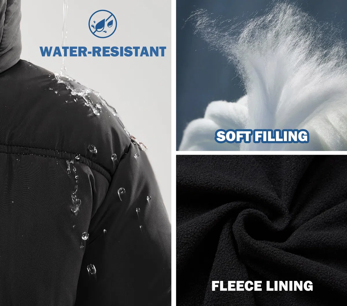 SOLOCOTE Cappotto invernale ragazza idrorepellente cappuccio fodera in pile tasche polsini elastici