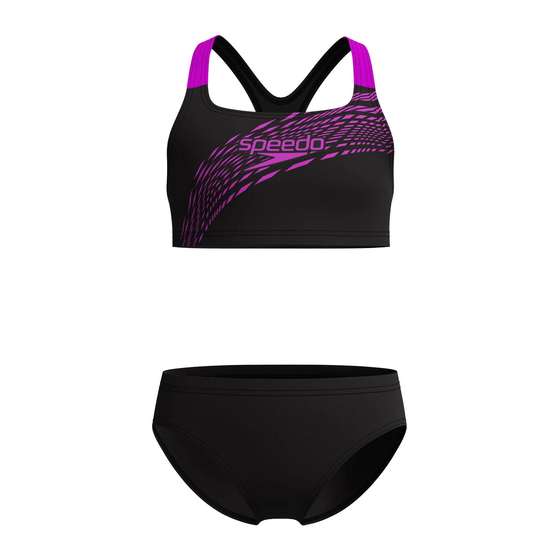 Speedo Costume da bagno da bambina con logo Medley, 2 pezzi