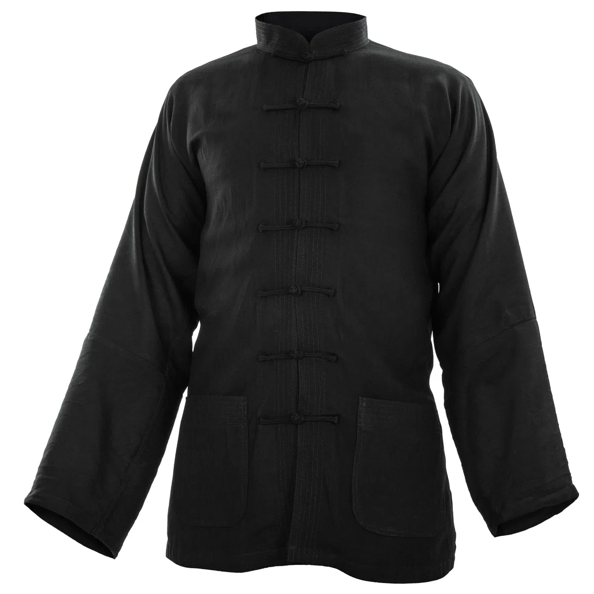 Cotone (leggero) Kung Fu & Tai Chi Shirt Collo Alto Manica Lunga - Vestito Taiji