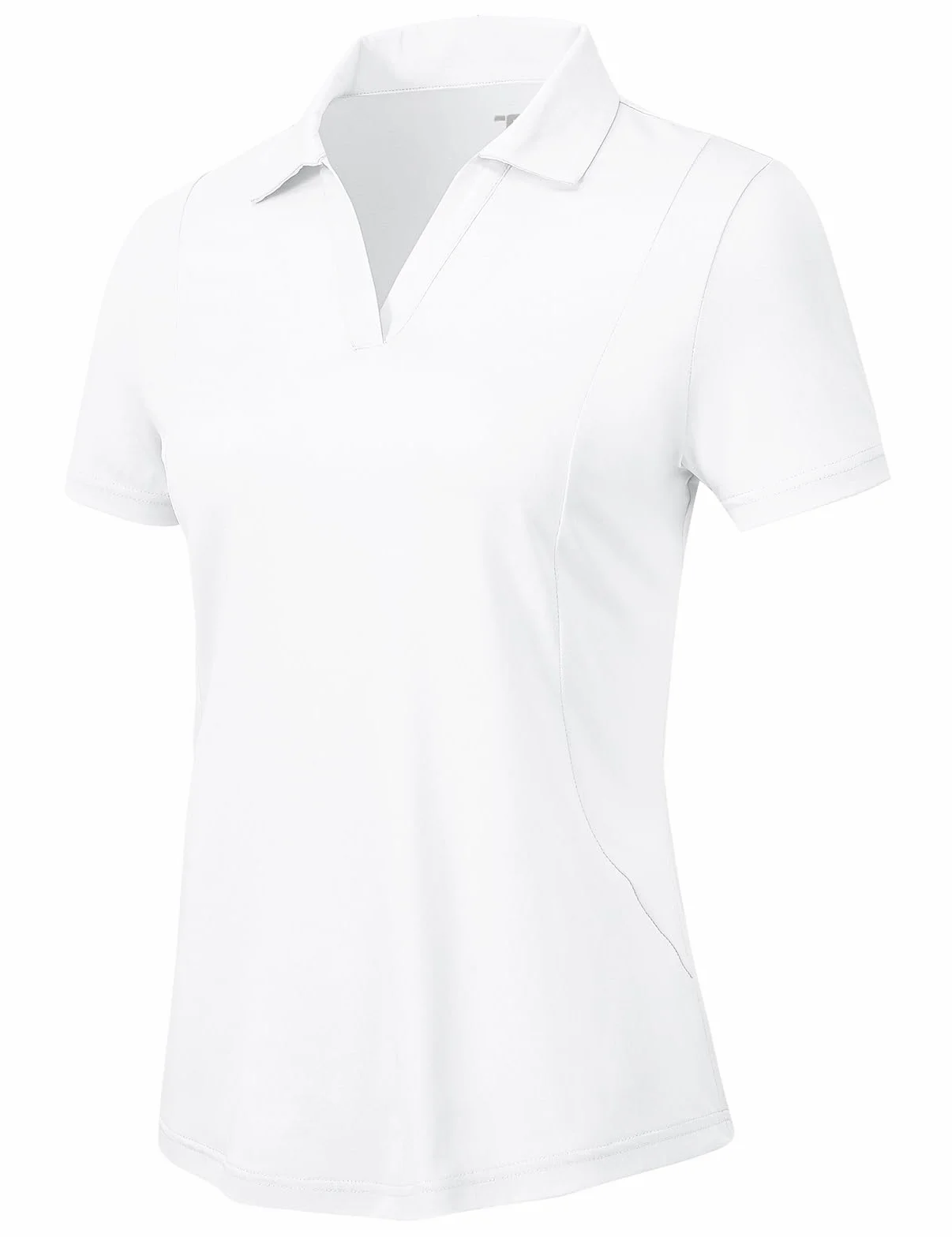Rdruko Polo da donna a maniche corte, estiva, scollo a V, ad asciugatura rapida, per fitness, leggera, per corsa, golf, tennis, polo