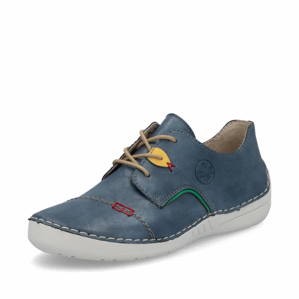 Rieker Donna Scarpe Stringate 52528, Signora Scarpe comode,Soletta Removibile