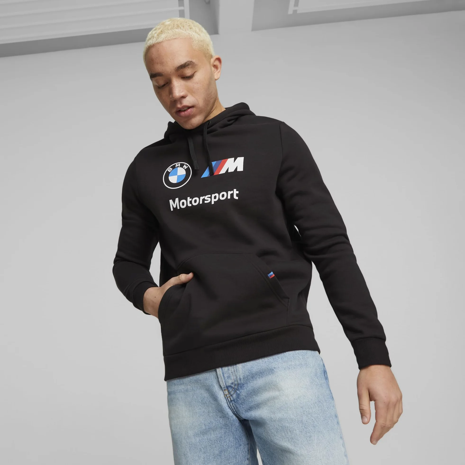 Puma BMW M Motorsport Essentials Fleece Hoodie Felpa con Cappuccio Uomo (Pacco da 1)