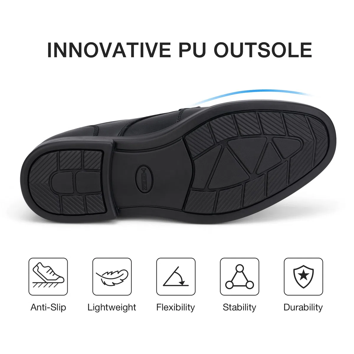HEEZ Scarpe Eleganti Uomo, Scarpe Stringate Oxford Classico, Scarpa Pelle Derby Traspirante Comode per Business Formale Lavoro Sposa