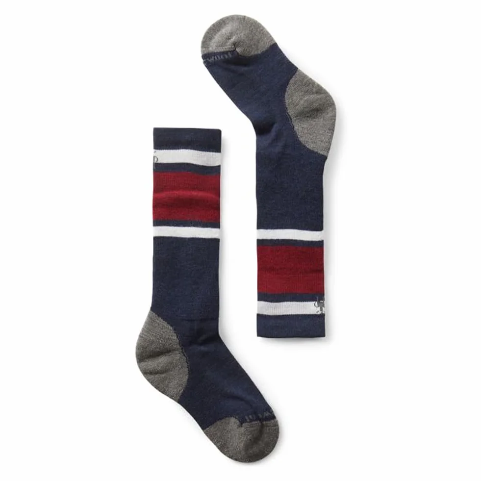 Smartwool Kids' Wintersport Full Cushion Stripe Otc Socks Kids' Wintersport Full Cushion Stripe OTC Socks Unisex-Youth (confezione da 2)