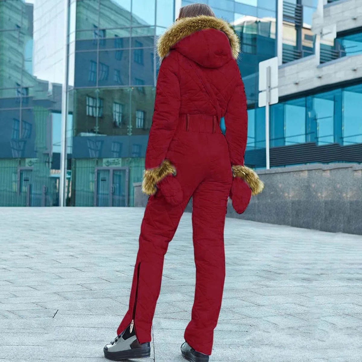 Tuta Da Sci Donna Completa Giacca Invernale Donna Calda Moda Giacca Con Cappuccio Termico Tuta Sportiva Da Esterno Vestiti Neve Donna Tuta Da Sci Donna Intera Tuta Donna Neve