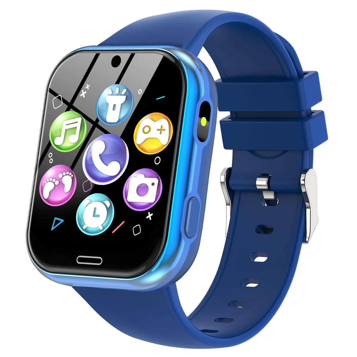 Igreeman Smartwatch Bambini-Orologio Telefon per Ragazza e Ragazzo con 19 Giochi Contapassi SOS Fotocamere Musica Torcia Audiolibro Sveglia -Orologio Intelligente per Bambini 4-12 Anni Regalo(Blu)