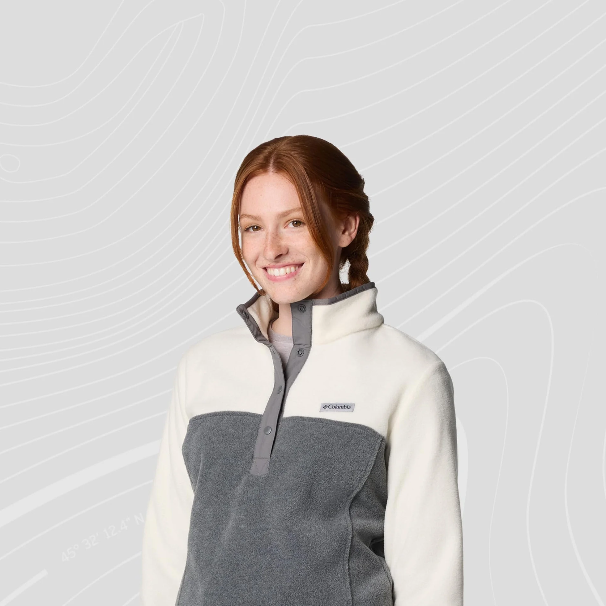Columbia Benton Springs 1/2 Snap Pull Over II Felpa in Pile Donna