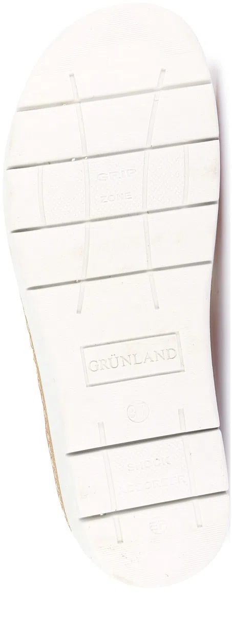 GRÜNLAND Moll - Sandalo Comfort Donna, Vera Pelle, Doppia Fibbia Regolabile, Chiusura a Strappo, Plantare Estraibile Dry-Soft in Lattice e Pelle, Suola Conforma, Tacco 4,5 Cm