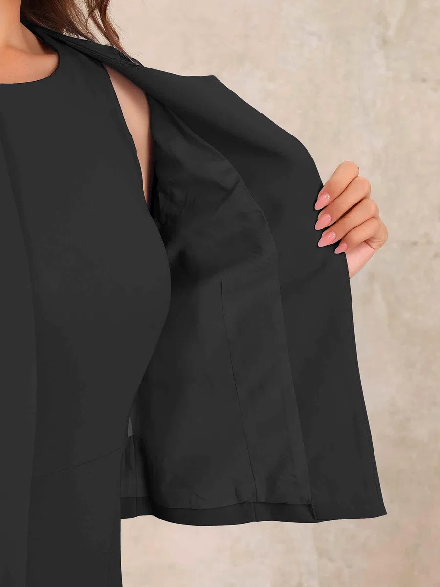 Allegra K Donna Set di Abiti Eleganti per Abito da 2 Pezzi con Set di Giacche Blazer