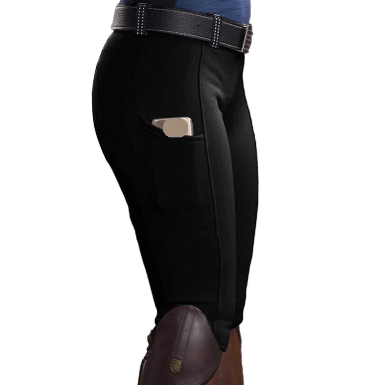 Pantaloni da Equitazione Elastici a Vita Alta Donna Uomo