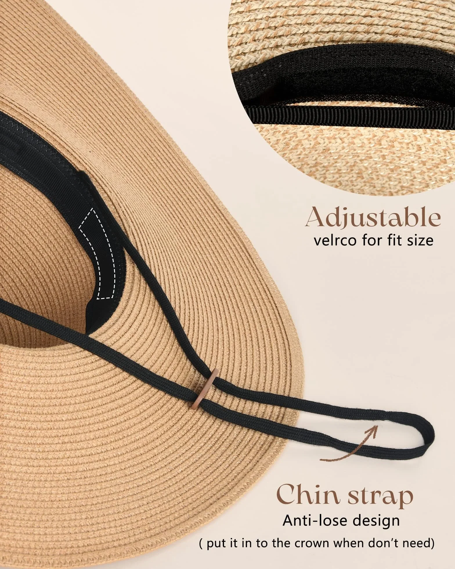FURTALK Cappello Estivo Moderno per Donne Cappello a Visiera con Tesa Larga UPF50+ Cappello da Viaggio Estivo per la Spiaggia
