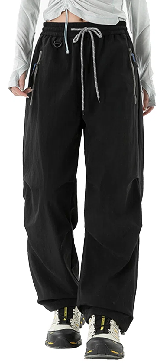 SEAUR Pantaloni cargo da trekking da donna larghi larghi ad asciugatura rapida leggeri con tasche con cerniera coulisse polsini alla caviglia resistenti all'acqua per campeggio trekking