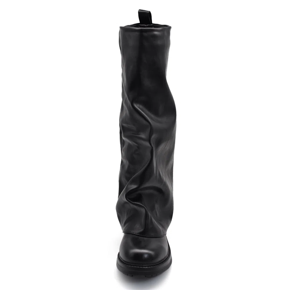 IF Stivali da Donna Stile Oversize Robin con Ghetta Gambale Ampio e Suola Spessa Antiscivolo GA036