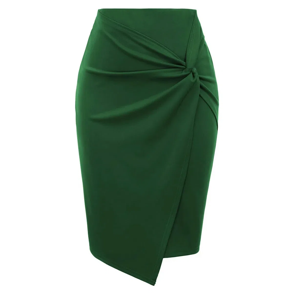 Gonne estive Abbigliamento Donna Avvolgente Davanti Elasticizzato Aderente Gonna a Tubino Ginocchio OL Lavoro Ufficio Signora