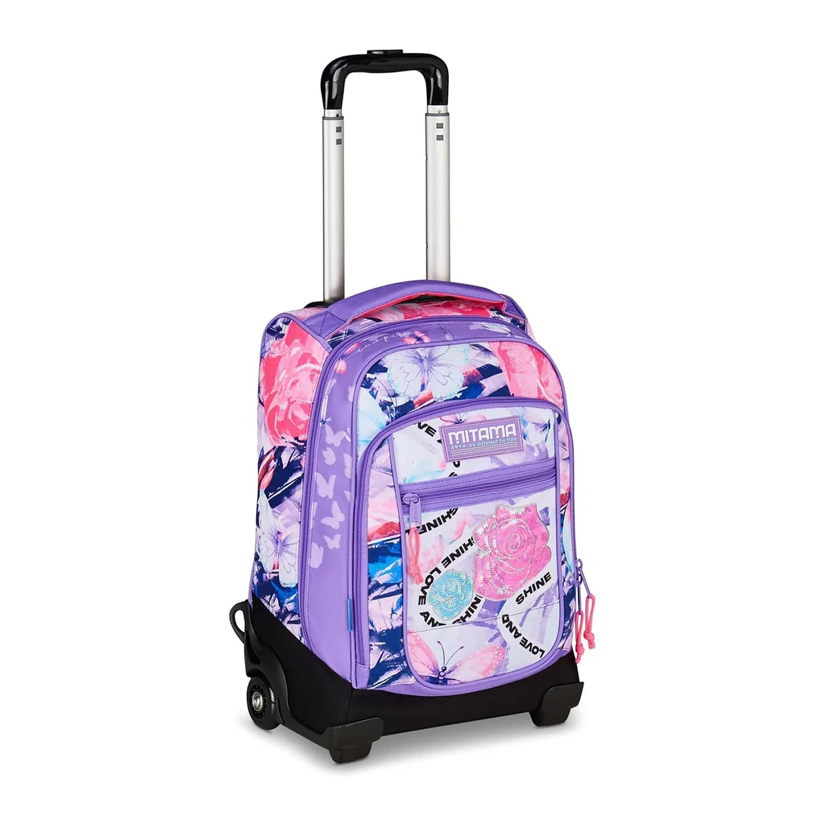 Mitama Trolley DR Scuola LOVE&SHINE, 34 Lt, Uso zaino, Tasca con organizer, Bambina, Scuola elementare e media, Viaggi e tempo libero