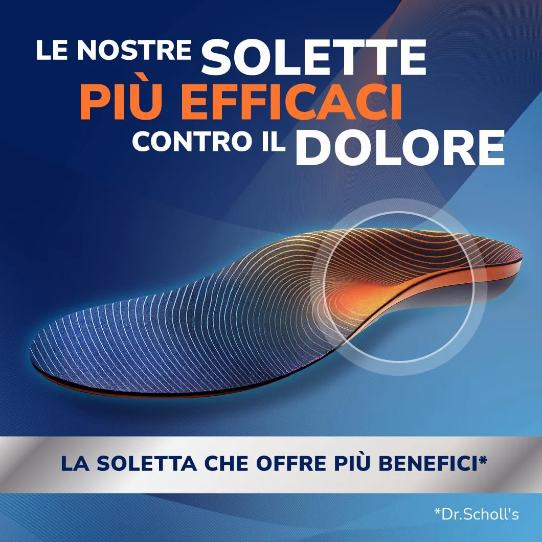 Dr. Scholl’s Advanced Pain Relief Solette Ortopediche Uomo/Donna, Supporto Arco Plantare, Ammortizzazione Fino 150 kg