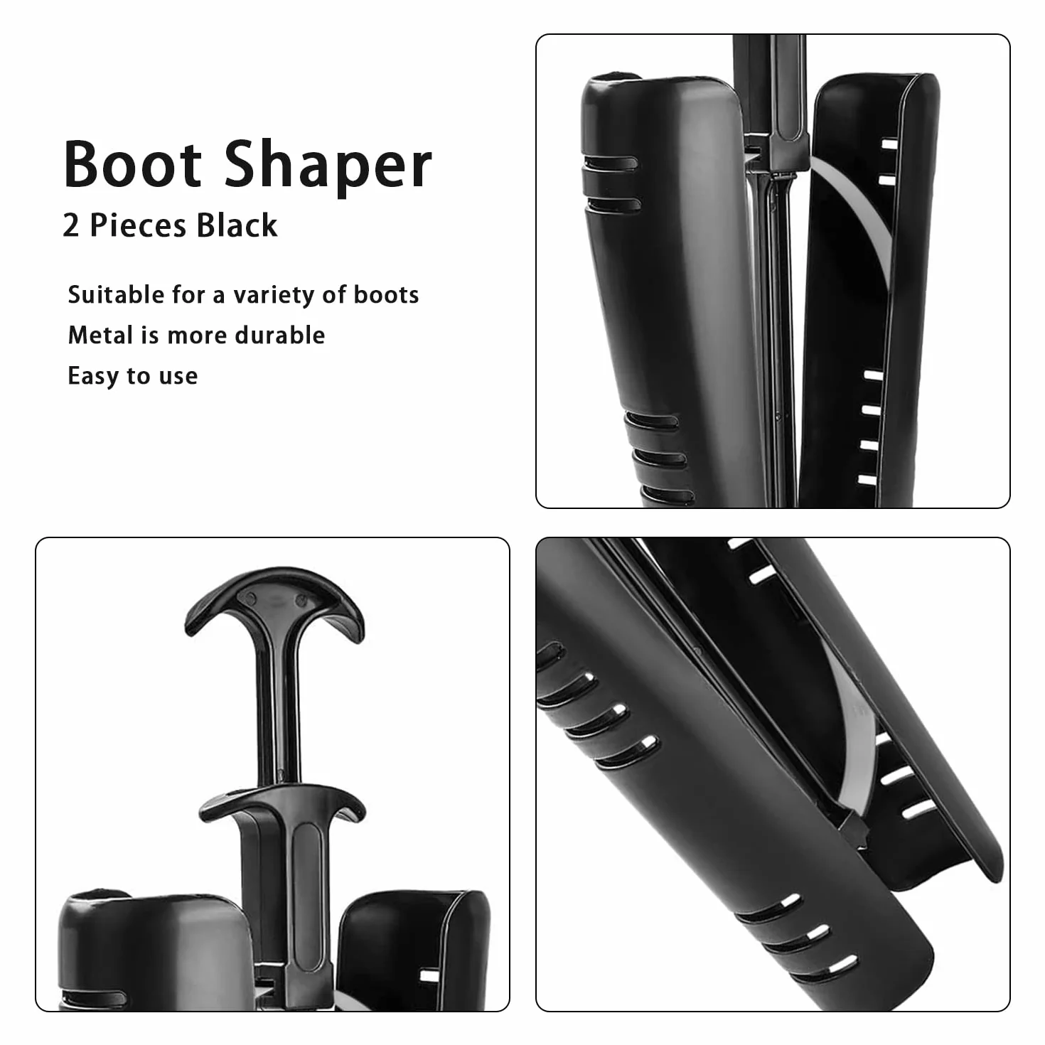 Tendistivali, 1 Paia Stivali Supporto Inserti di Forma Modellatore di stivali, Nero