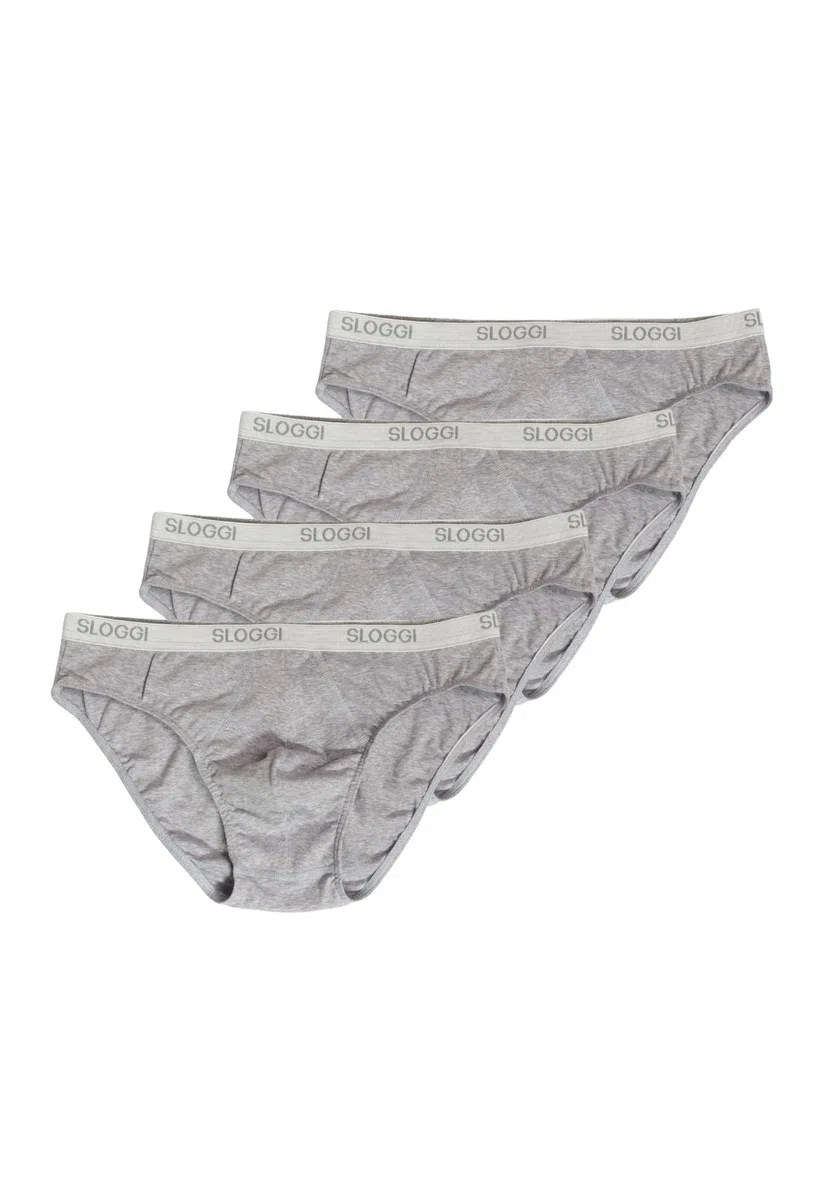 Sloggi 4 Pezzi Slip Bassi Uomo Men Basic Mini