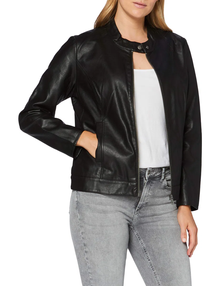 ONLY Carmakoma Carrobber Faux Leather Jacket Noos Giacca di pelle Donna