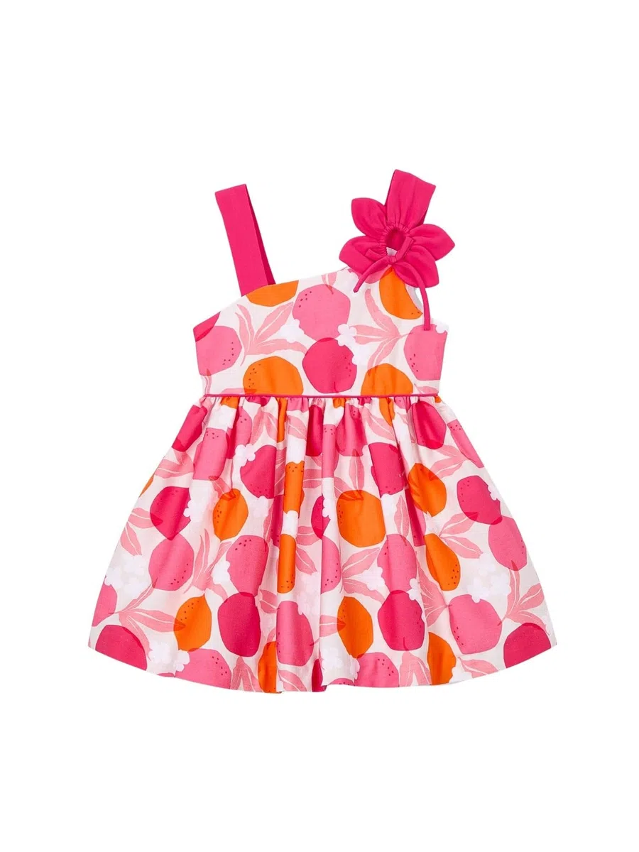 Mayoral Vestito Asimmetrico Fiore per Bambine e Ragazze Clavel