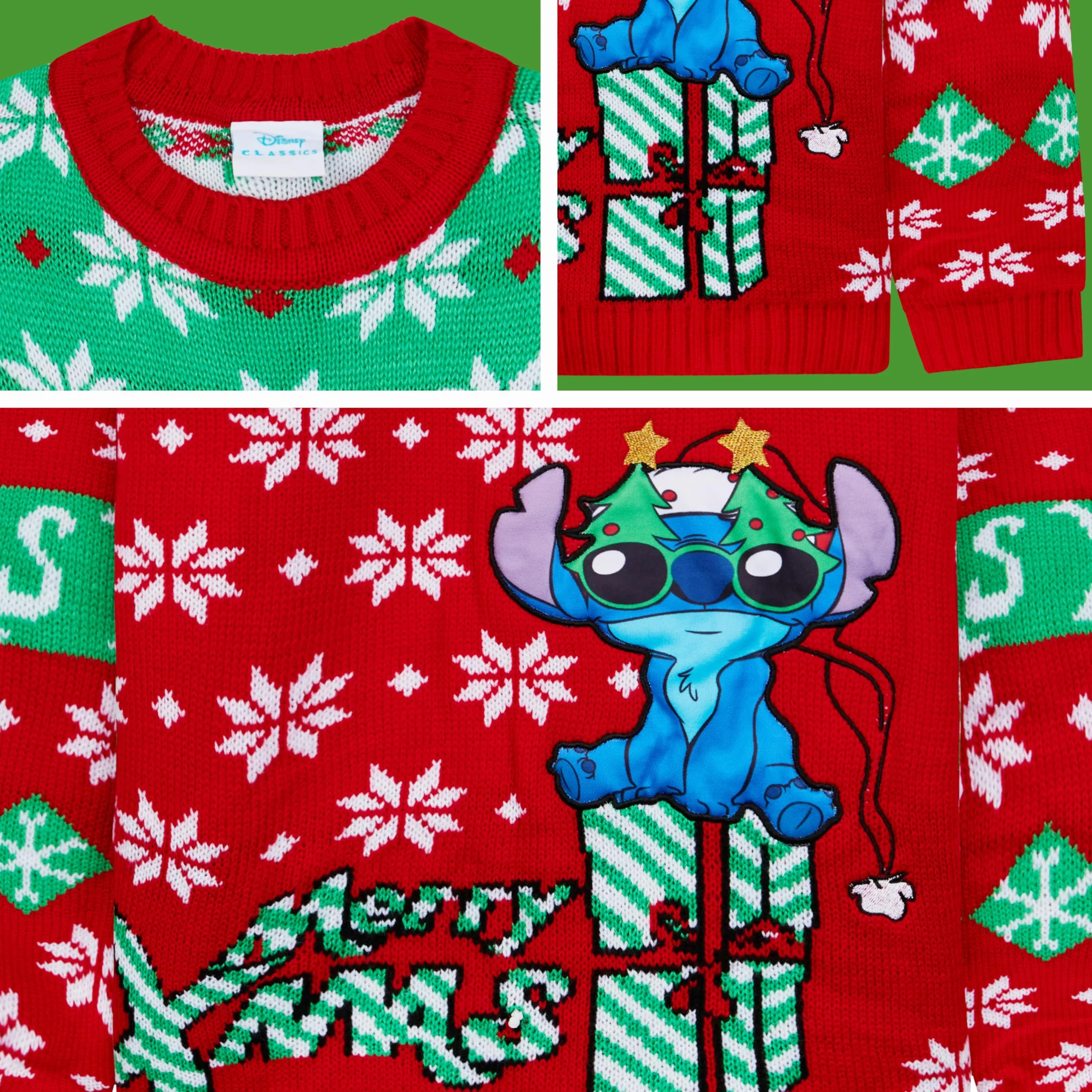 Disney Stitch Maglione Natalizio Felpa Ragazza Natale Idea Regalo Bambini