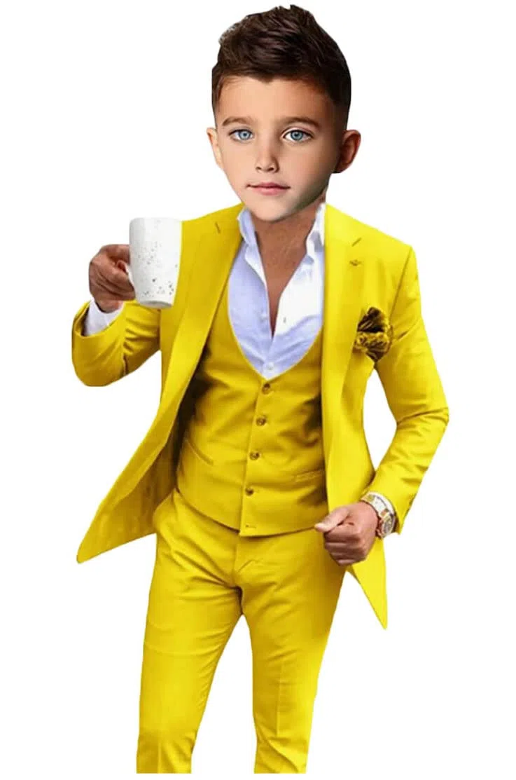 3 pz ragazzo vestito per matrimonio picco risvolto fiore ragazzo abiti slim fit ragazzi formali smoking ragazzi partito vestito