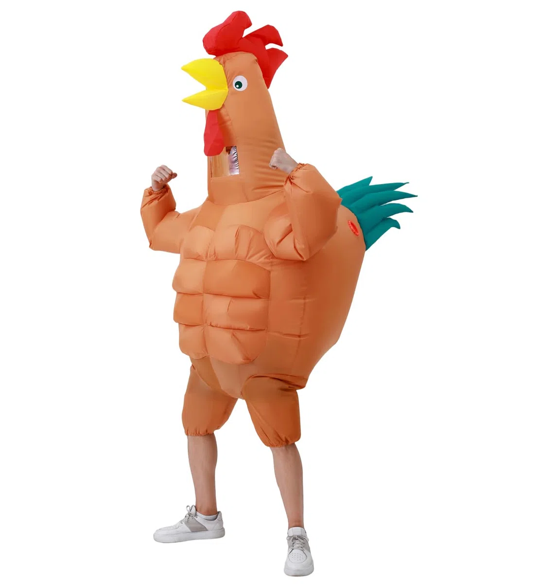 RHYTHMARTS Costume Gallina Gonfiabile Costume da Pollo Gonfiabile Costume Gonfiabile da Gallo Costume Adulti di Halloween Carnevale Natale