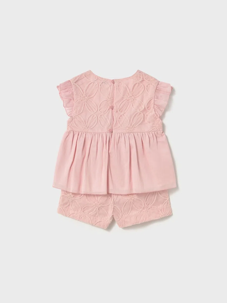 Mayoral Compl. Bermuda Tulle Ricamo per Bimba Rosa 24 Mesi (92cm)