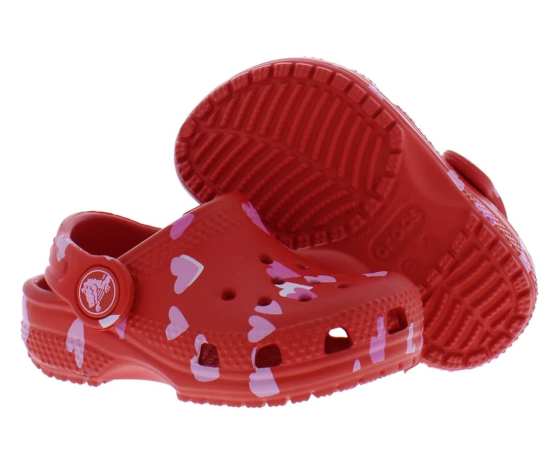 Crocs Classic VDay Clog T, Zoccoli Unisex - Bambini e Ragazzi, Cherry Red, 23/24 EU