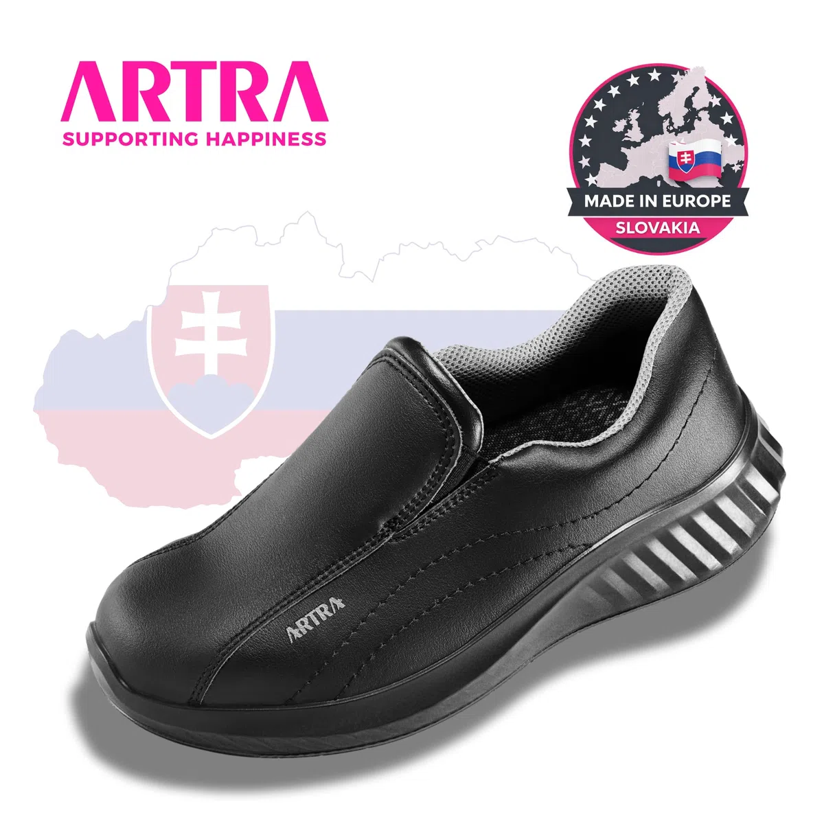 Artra Arica Scarpe Antinfortunistiche S2 SRC - Scarpe da Lavoro Leggere con Punta in Acciaio Antiscivolo per Gastronomia, Medicina e Cura