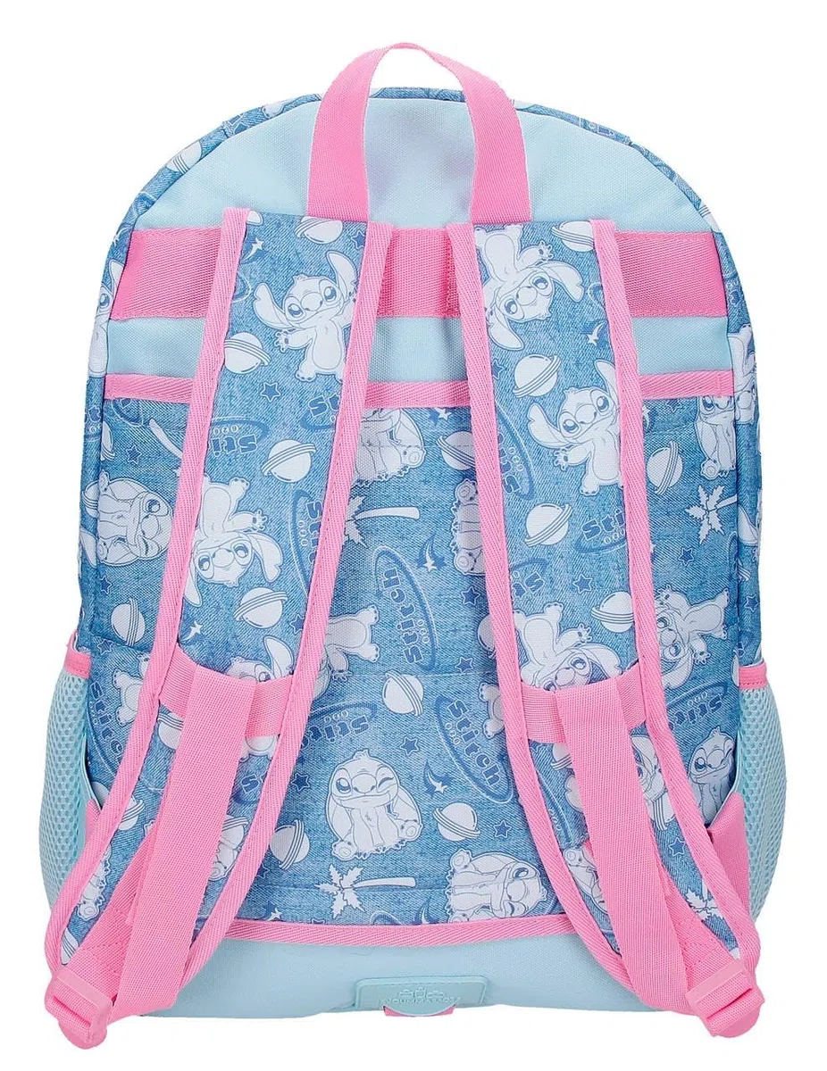 Disney Joumma Stitch Hearts Zaino Scolastico Doppio Scomparto 15.6" Blu 32x44x17 cm Poliestere 23.94L