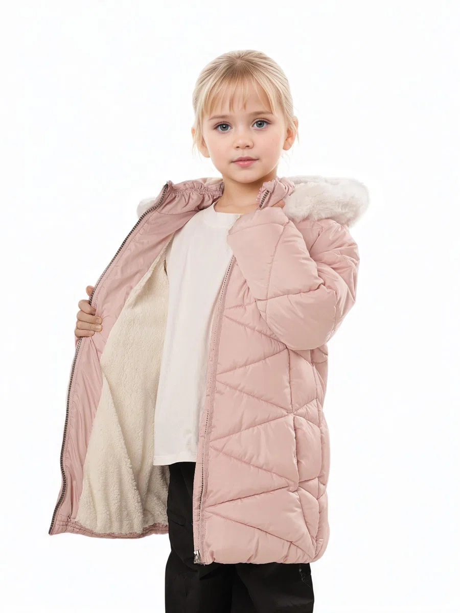SOLOCOTE Cappotti invernali per ragazze con cappuccio Sherpa foderato giacca leggera spessa calda gonfia impermeabile antivento in cotone lucido giacche