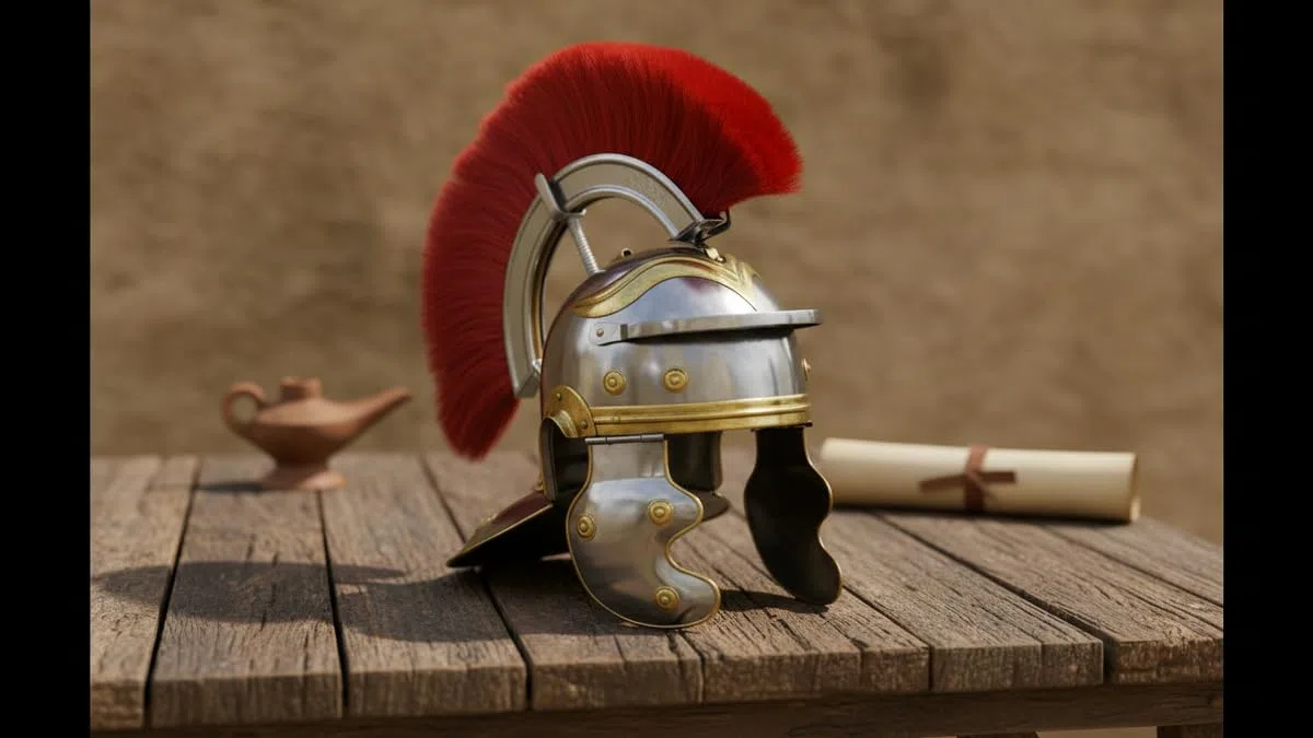 Thor Instruments.Co Elmo da centurione dell'Impero romano, in acciaio cromato, 18 g