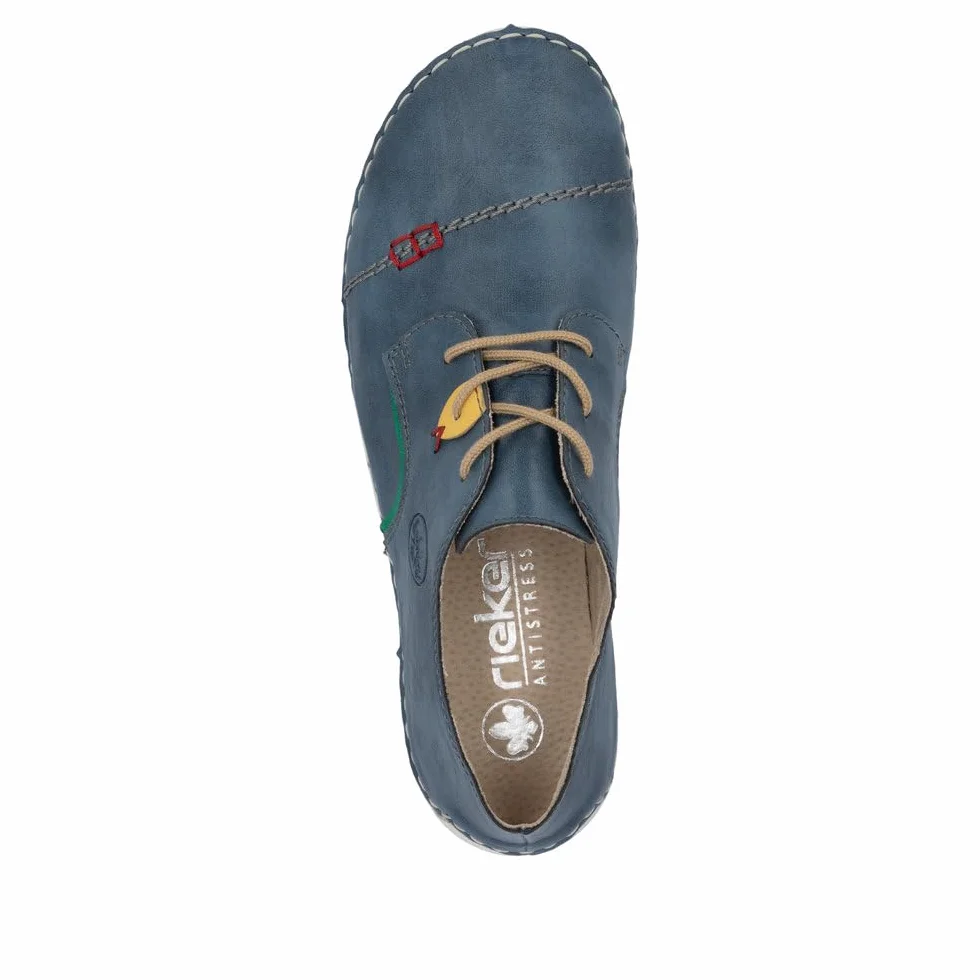 Rieker Donna Scarpe Stringate 52528, Signora Scarpe comode,Soletta Removibile